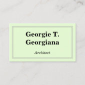 Visitekaartje voor professionele en klassieke arch (Voorkant)