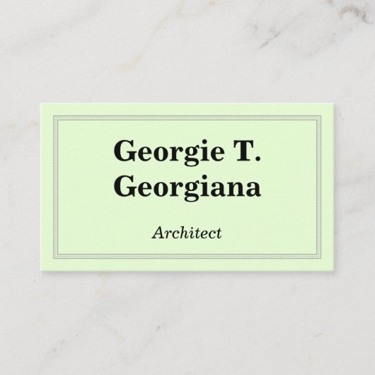 Visitekaartje voor professionele en klassieke arch (Voorkant)