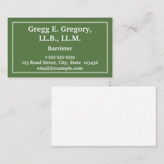 Visitekaartje voor professionele en lastige barris (Voorkant / Achterkant)