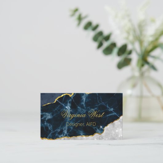 Visitekaartje voor professionele marmer en graniet (Staand voorkant)