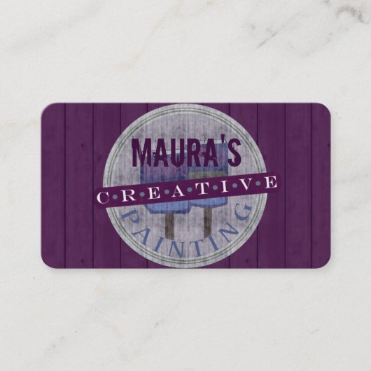 Visitekaartje voor professionele schilders (Voorkant)