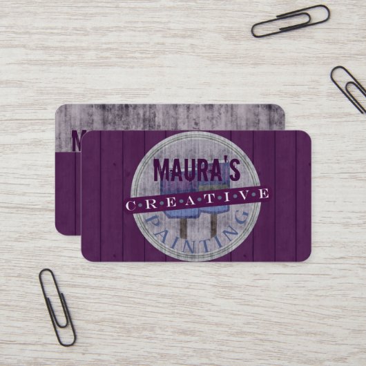 Visitekaartje voor professionele schilders (Voorkant / Achterkant in situ)