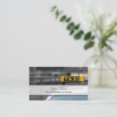 Visitekaartje voor professionele taxichauffeurs (Staand voorkant)