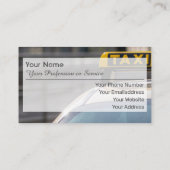 Visitekaartje voor professionele taxichauffeurs (Achterkant)