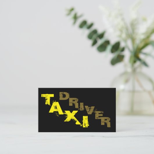 Visitekaartje voor professionele taxichauffeurs (Staand voorkant)