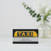 Visitekaartje voor professionele taxichauffeurs (Staand voorkant)
