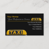 Visitekaartje voor professionele taxichauffeurs (Achterkant)