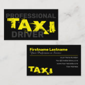 Visitekaartje voor professionele taxichauffeurs (Voorkant / Achterkant)