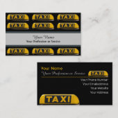 Visitekaartje voor professionele taxichauffeurs (Voorkant / Achterkant)