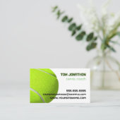 visitekaartje voor professionele tenniscoach (Staand voorkant)