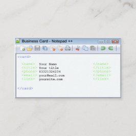 Visitekaartje voor programmeurs, ontwikkelaars