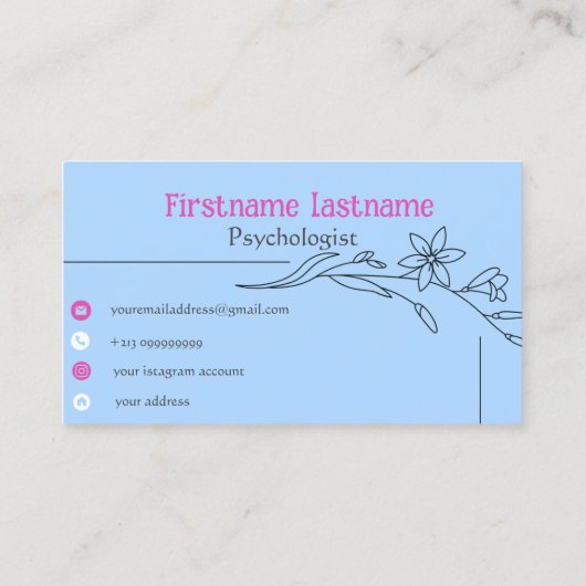 visitekaartje voor psycholoog en therapeut🥰 (Achterkant)