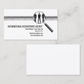 Visitekaartje voor raadpleging van aanwervingsbure (Voorkant / Achterkant)