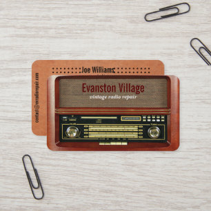 visitekaartje voor radio-reparatie