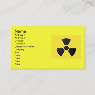 Visitekaartje voor radioactieve signalisatie