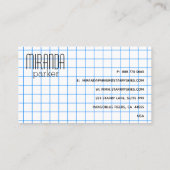 Visitekaartje voor rasterpapier (Achterkant)