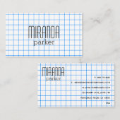 Visitekaartje voor rasterpapier (Voorkant / Achterkant)