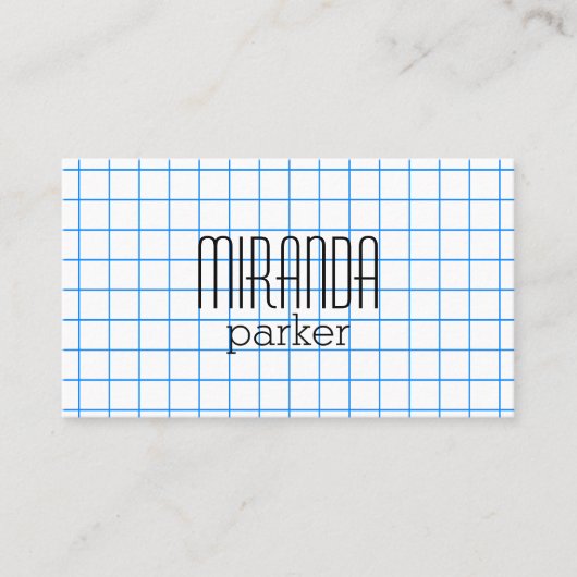 Visitekaartje voor rasterpapier (Voorkant)