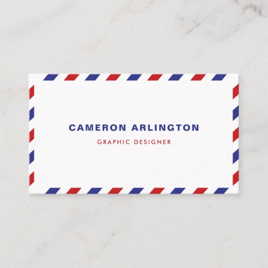 Visitekaartje voor Red and Blue Air Mail Envelope (Voorkant)