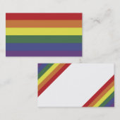Visitekaartje voor regenbooggelijkheid Pride kleur (Voorkant / Achterkant)