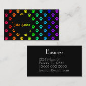 Visitekaartje voor regenboogpaw afdrukken (Voorkant / Achterkant)