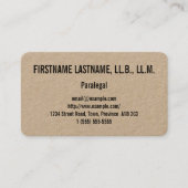 Visitekaartje voor reinigen en basisparalegal (Voorkant)
