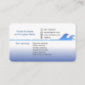 Visitekaartje voor reinigingsservice (Achterkant)