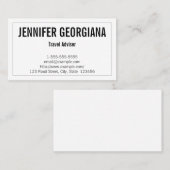 Visitekaartje voor reisadviseur voor moderne en la (Voorkant / Achterkant)