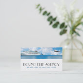 Visitekaartje voor reisagent bij vakantie (Staand voorkant)