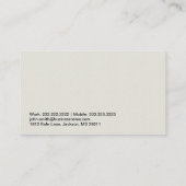 Visitekaartje voor reisbureau China/Japan (Achterkant)