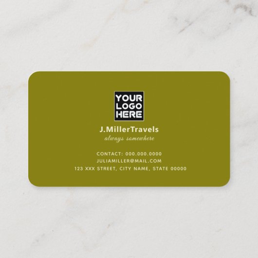 Visitekaartje voor reisgidsen (Achterkant)