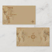 Visitekaartje voor reizen (Voorkant / Achterkant)