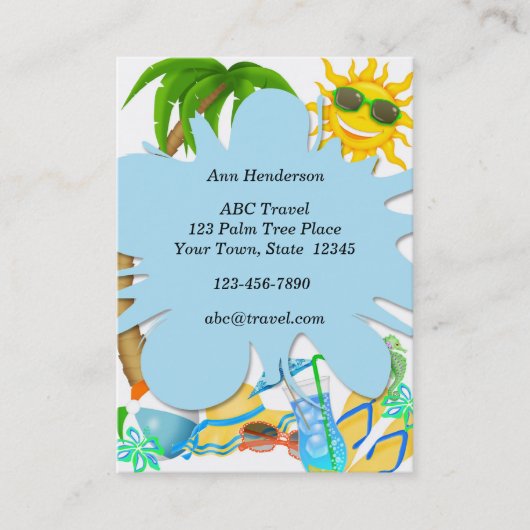 Visitekaartje voor reizen (Voorkant)