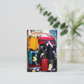 Visitekaartje voor reizen - Kleurrijke handtassen (Staand voorkant)