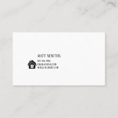 Visitekaartje voor renovatie thuis (Achterkant)