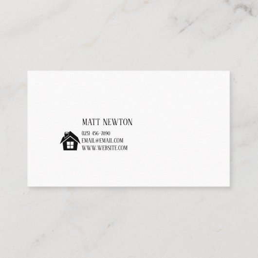 Visitekaartje voor renovatie thuis (Achterkant)