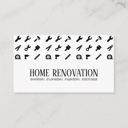 Visitekaartje voor renovatie thuis (Voorkant)