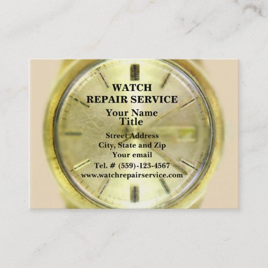 Visitekaartje voor reparatie bekijken (Voorkant)