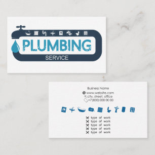 Visitekaartje voor reparatie en onderhoud van leid