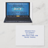 Visitekaartje voor reparatie en services van compu (Voorkant / Achterkant)