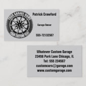 Visitekaartje voor reparatie van garages of auto's (Voorkant / Achterkant)