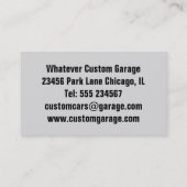 Visitekaartje voor reparatie van garages of auto's (Achterkant)