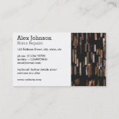 Visitekaartje voor reparatie van hout (Achterkant)