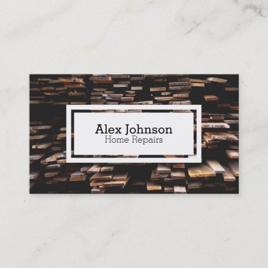 Visitekaartje voor reparatie van hout (Voorkant)