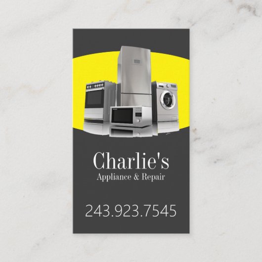 Visitekaartje voor reparatie van toestellen (Voorkant)