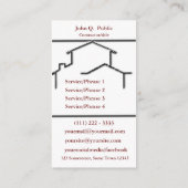 Visitekaartje voor reparatie van woningen (Achterkant)