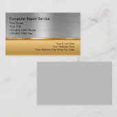 Visitekaartje voor reparatieservice voor computers (Voorkant / Achterkant)