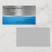 Visitekaartje voor reparatieservice voor computers (Voorkant / Achterkant)
