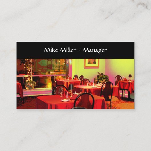 Visitekaartje voor restaurant (Achterkant)