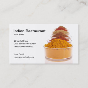 Visitekaartje voor restaurants in India